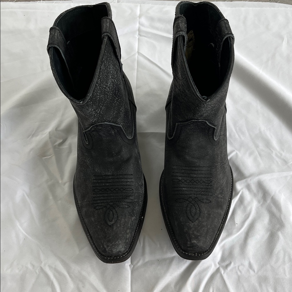 Roper Black Leather Western Boots
